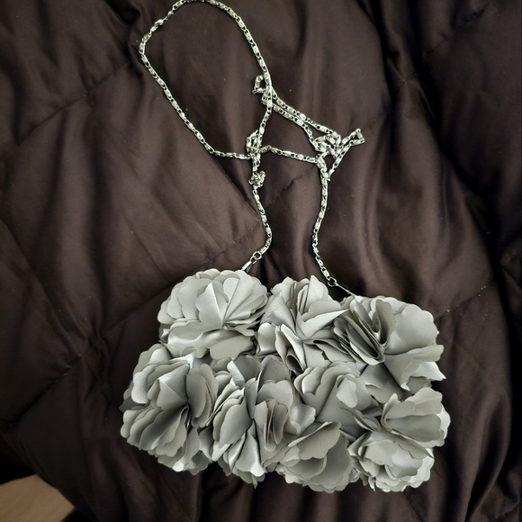 unknown Handbags - Grey Silver Evening Bag